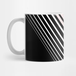 Rising Sun Minimal Japanese Abstract White Black Pink Mug